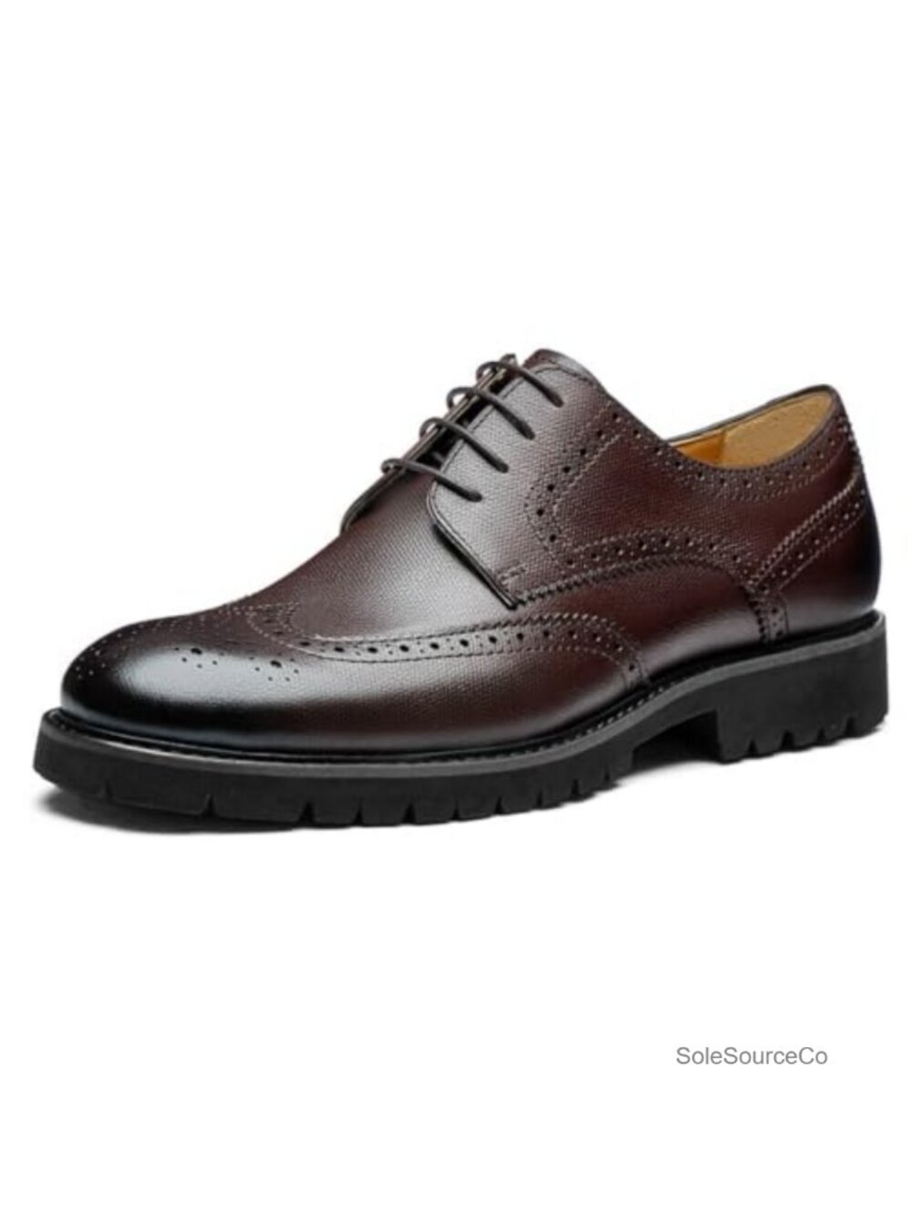 Men's Wingtip Leather Derby Dress Shoes - Lace-Up EVA Sole
